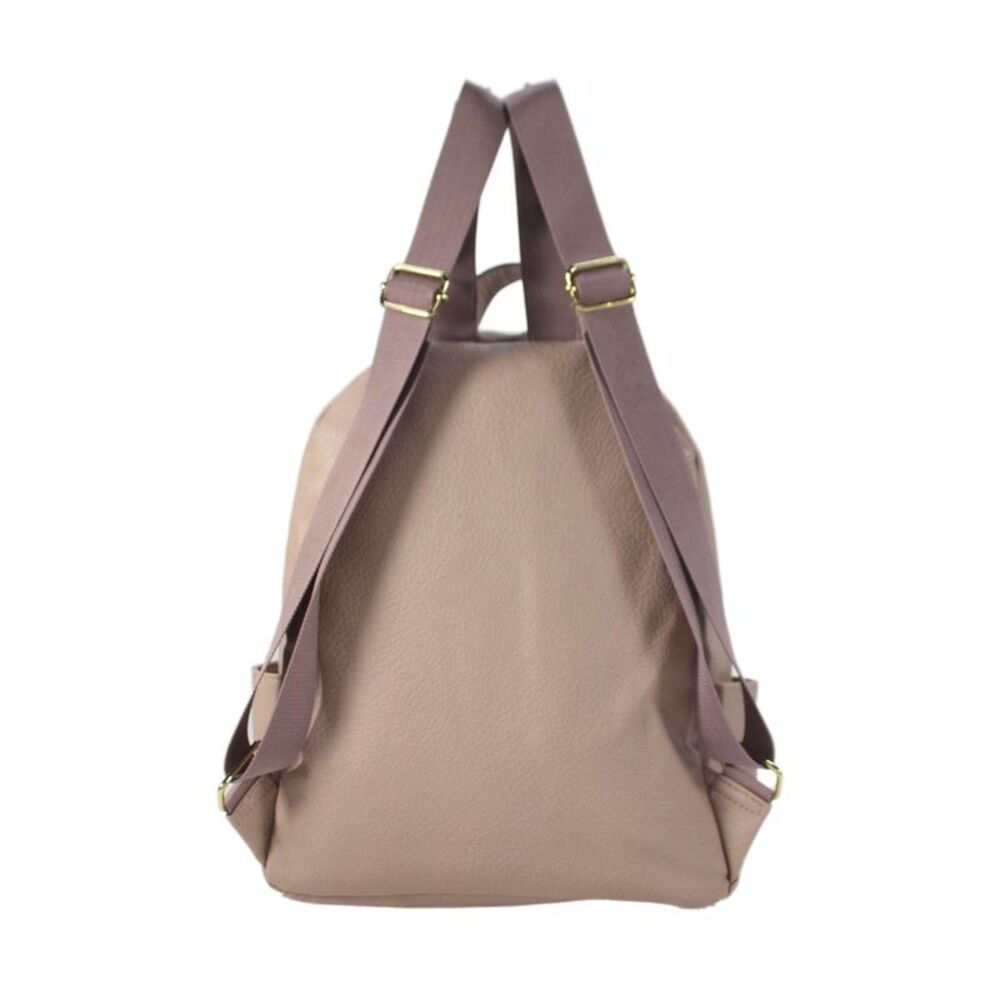 London Fog Womens Quilted Zippered Backpack Handbag Purple - Picture 3 of 7